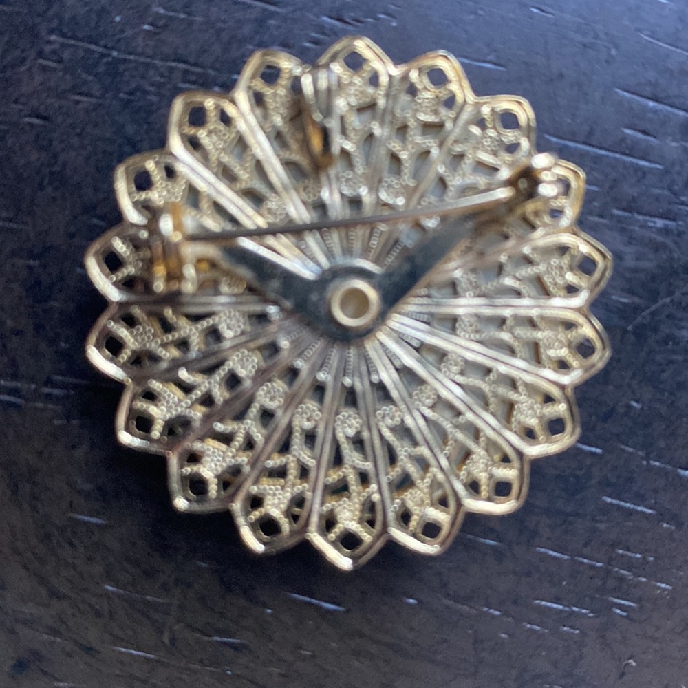 Petite Point Horse Cross Stitch Brooch Pendant Brooch - Picture 2 of 7